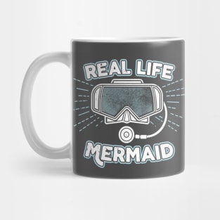 Scuba Diving T-Shirt Real Life Mermaid Diver Mug